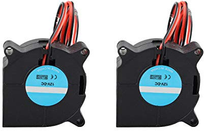 Jopto 2Pcs 3D Printer Blower Radial Cooling Fan DC 12V 2Pin Accessories Hot End Extruder Compatible with RepRap i3 3D Printer Cooler Heat Sinks