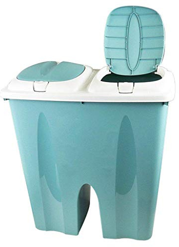EliteKoopers 50L Recycle Bin Duo Double Compartment Waste Paper Bin For Kitchen Garden (1 Pcs)