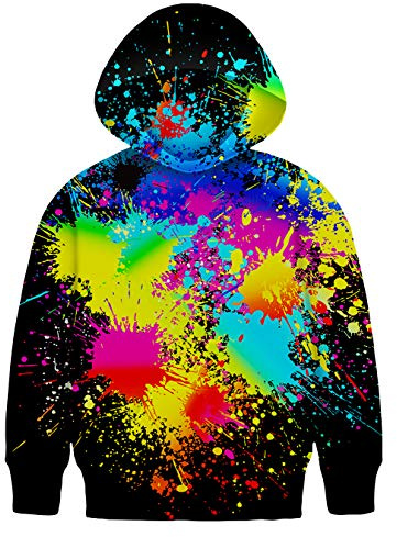 Neemanndy Kids Hoodie 3D Graphic Sweater with Pocket for Boys Girls 6-15 Years