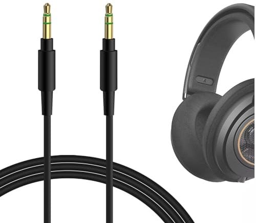 GEEKRIA QuickFit Audio Kabel Kompatibel mit Philips SHP9500, SHP6000, Fidelio L3, A4216, H6506, Jabra REVO, Move Style Edition, Elite 85h Kopfhörer, 3.5mm AUX Ersatz-Stereokabel für Kopfhörer (1.2m)