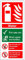 Water fire extinguisher identification sign 80mm x 200mm Self adhesive vinyl sticker - Identify extinguishers and their application (1)