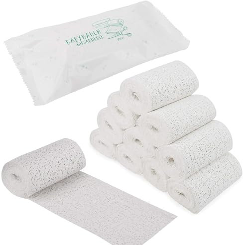 Original KNECKES - Bandes de plâtre pour ventre de bébé (10 rouleaux / 5 x 300 cm chacun) | Séchage rapide | Kit de moulage en plâtre également adapté au bricolage et au modélisme