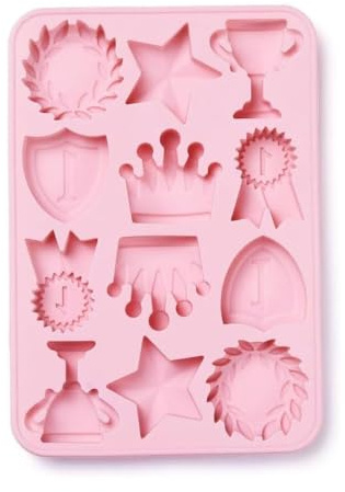 Selecto Bake Kronen- und Trophäen-Schokoladenformen, Kronen-Silikonform für Kuchendekoration, Silikon-Eiswürfelform, Fondant, Kekse, Süßigkeiten, Gelee, Kunstharz, Bastelform