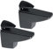 Sayayo Adjustable Wood/Glass Shelf Bracket Glass Support Wood Holder, Fish Mouth Type Clip Adaptive 5-25mm Thickness Shelf, Zinc Alloy Black Finished, 2 Pcs, EBL006B-2P