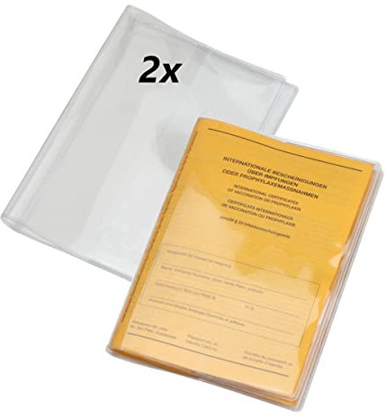 2 x Impfpass Hülle, für den aktuellen Impfausweis ca. 10 x 13,5 cm, Top Qualität, transparent