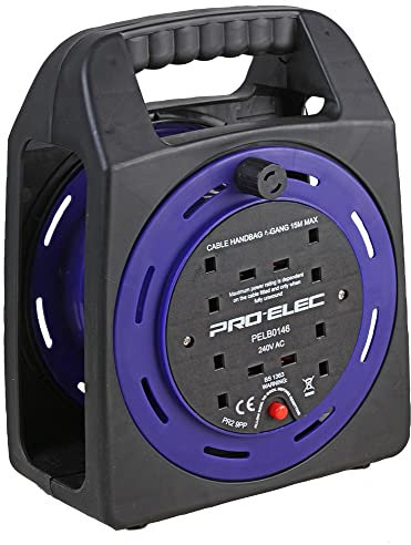 PRO ELEC PELB0146 4 Gang Vuoto Borsa Cavo Extension Reel