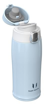 Super Sparrow Water Bottle Stainless Steel 18/10 - Ultralight Travel Mug - 350ml - Insulated Metal Water Bottle - BPA Free - Leakproof Drinks Bottle - Sports Water Bottle