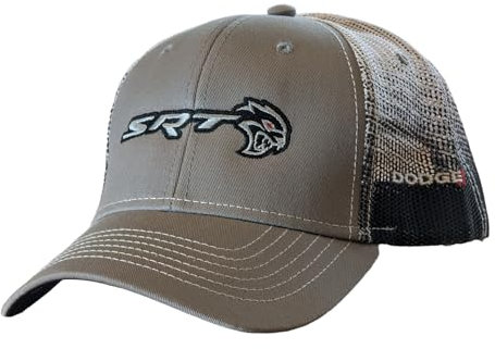 Dodge SRT Hellcat Redeye Gravel Snapback Trucker Hat - Schwarz/Grau/Weiß, Schwarz/Rot/Offwhite, Einheitsgröße