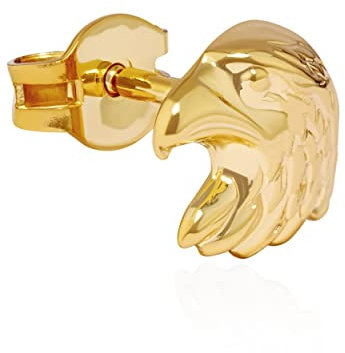NKlaus Einzel Ohrstecker Adlerkopf 333 Gelb Gold 8 Karat Adler 8x6,7mm Vogel Ohrring 13701