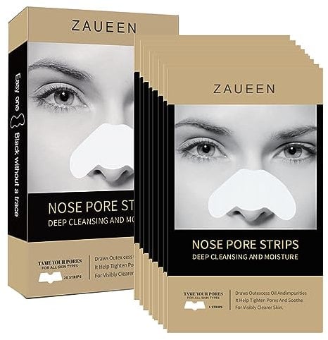 Tiefenreinigende Clear-Up-Strips - Hydrating Nasenstrips - Entfernen Mitesser und Unreinheiten - Anti Nosestripes Mitesser, Pore Strips (20 Stück)