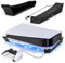 FYOUNG Soporte horizontal para disco PS5 y edición digital con puerto USB extendido, base de soporte para accesorios de soporte PS5 con soportes antideslizantes, color negro