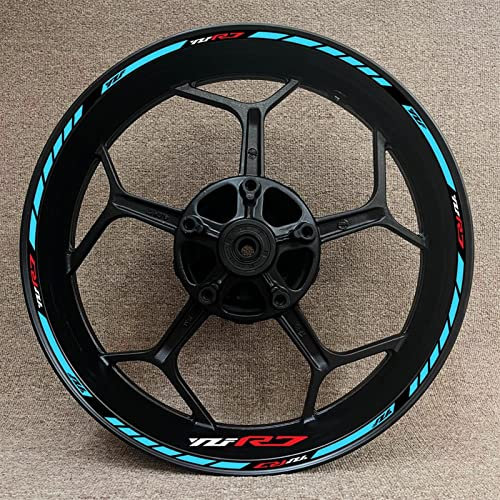 HIMNIL Für Yamaha YZF R7 YZFR7 Motorrad Felgenaufkleber Felgenrandaufkleber Felgenrandstreifen Reflektierende Aufkleber Zubehör Felgenaufkleber (Color : 14)