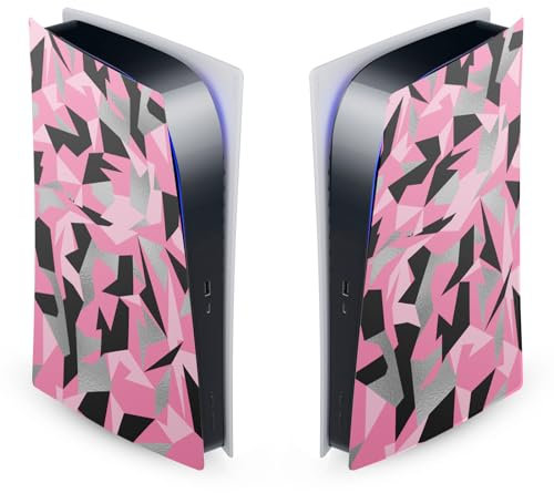 Head Case Designs Pink Camo Camouflage Vinyl Faceplate Sticker Gaming Skin Decal Cover Compatible With Sony PlayStation 5 PS5 Digital Edition Console