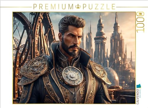 Puzzle · Wartungsassistent Einer dampfbetriebenen Maschinenanlage | Steampunk · Mensch und Maschine · 1000 Teile · Lege-Größe 64 × 48 cm · CALVENDO Puzzle
