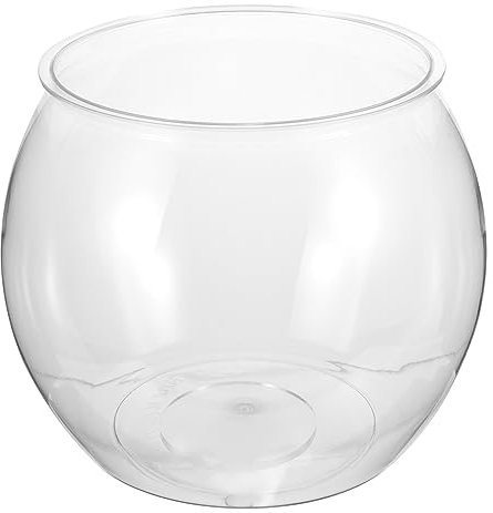 HEMOTON Mini-Aquarium Aus Kunststoff: Seifenblasenvase Klassisches Trommel-Fischglas Rundes Aquarium Herzstück Terrarium Goldfischglas Blumentopf Für Zu Hause