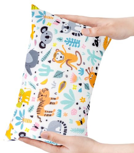 Winmany Kleines Kissen 27,9 x 17,8 cm abnehmbar waschbar Bedruckt Mini-Kissen für Baby Kleinkinder Haustiere Reisen Nacken Lenden und Kniestütze (28x18cm, Tiere, 1)