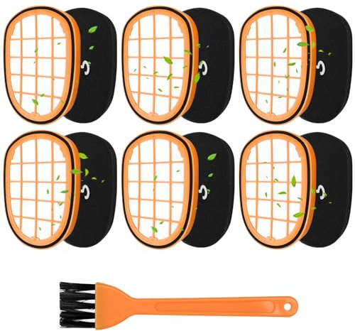 WinGluge 6 Stück Filter Kompatibel Mit Philips SpeedPro Max Akkusauger FC6812 FC6813 FC6822 FC6823 FC6826 FC6723/01 FC6901-FC6904 XC7042/01 XC8045/01 XC8147/01Ersatzfilter für Philips FC5005/01