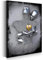 Kunstwelten24 Leinwandbild Wandbild abstrakt 3D Metallfiguren Pop Art Größe 80x120x2cm