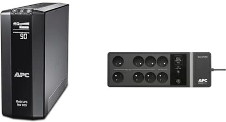 APC Power-Saving Back-UPS Pro - BR900G-FR - Onduleur 900VA & Back-UPS Essential BE850G2-FR - Onduleur parafoudre avec Batterie de Secours de 850VA