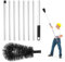 Gutter Cleaning Brush 2.7m Long Handle Gutter Cleaning Tools with 8 Extension Poles Flexible Gutter Guard Cleaner Roofing Tool for Easy Removing Leaves Debris