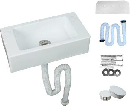 TYTFTDLD Vasque à poser pour la salle de bain et les toilettes d'invités Lavabo à encastrer blanc Lavabo Suspendu Salle de Bain Petit Lavabo Vasque de toilette invités Lavabo[gt150cm]