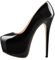 VERISSON Damen Klassische Plateau High Heels Slip on Pumps Stiletto Absatz Elegante Damenschuhe Lack Schwarz 38 EU