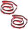 PATIKIL Daisy Chain Straps, 2 Pack Strong Climbing Strap Adjustable Nylon Chain Sling with 8 Loops for Aerial Yoga Hammock Swing, Red