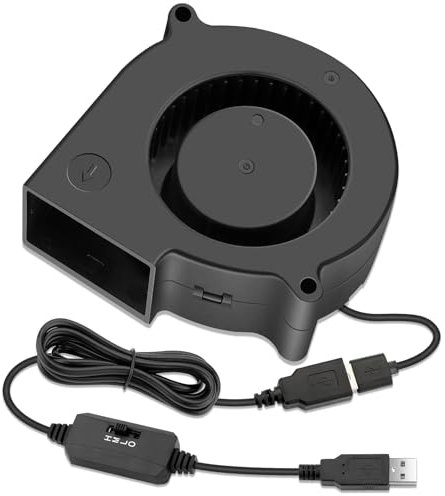 WDERAIR 75mm x 30mm USB 5V Brushless Squirrel Cage Blower Fan Centrifugal for 3D Printer Mini Box Aquarium Equipment Cabinet Cooler