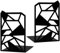 Hwtcjx Buchstützen, Buchstütze Schwarz, Buchstützen Metall, Buchhalter Regal, Bücherstütze Book Holder, Bookend Holder mit rutschfeste, Bücherstopper für Schule Büro Zuhause (Schwarzes Dreieck)