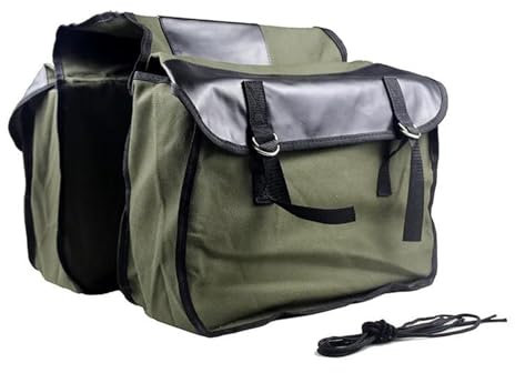 Motorrad Tasche Für Motorrad Roller Satteltasche Große Kapazität Seitliche Werkzeugtasche Seesack Motorradgepäck(Armeegrün)
