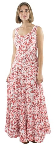 Coline - Robe Longue bohème imprimé Pastel - Couleur : Rose - Taille : L/XL