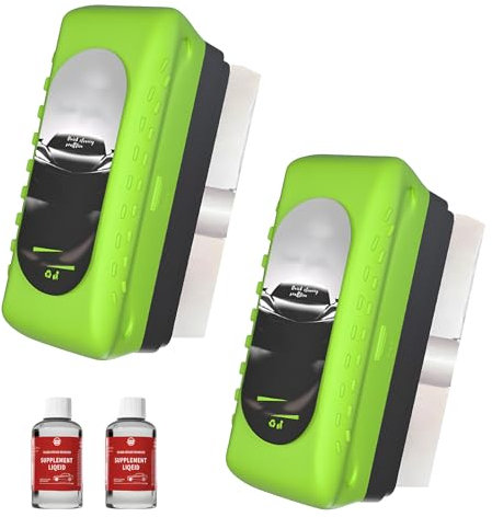 2 Stück Oil Film Cleaning Brush,Car Glass Oil Film Remover,Car Windshield Cleaning Brush,Oil Film Brush,mit 2 Minen,Tragbar und Wiederverwendbar,Verbessern Klarheit und Sichtbarkeit