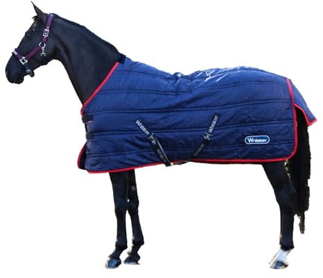 Whitaker - Couverture de box pour chevaux RASTRICK V2 (213 cm) (Bleu marine)