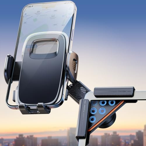 DICMKY Tesla Phone Mount for Tesla Model Y/3 2026 2025 2024 2023 2022 2021, 360°Swivel Car Accessories for Tesla Screen Clip Phone Holder Stand (for Tesla Model Y(Juniper)/3(Highland)/X/Cybertruck)