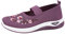 gutschein 20 Euro Slip on Sneakers Damen Orthopädische Walkingschuhe Atmungsaktiv rutschfest Sommerschuhe Mesh die Blumen Diabetiker Schuhe Breite Damen Sommerschuhe geschlossen Lila EU 40