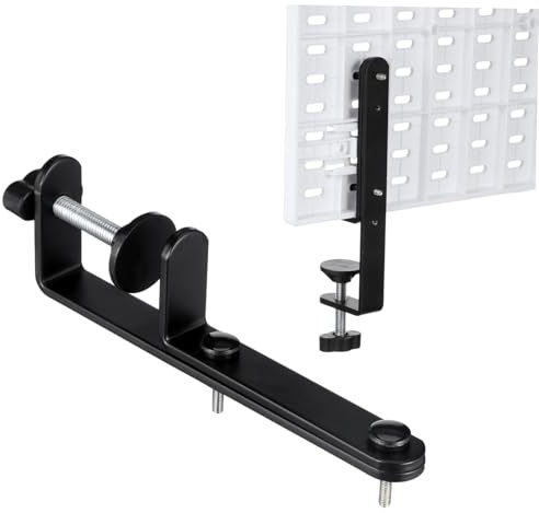 FUTUREORYY 2 Stück Teiliges Pegboard Tischständer aus Robustem Eisen Höhenverstellbare Halterung für Tischplatten Installieren Verschleißfest für Ergonomische Desktop Organisation