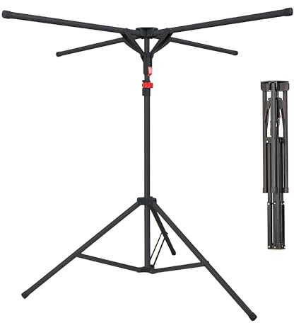 Relaxdays Wäscheständer, klappbar, bis 15 kg, höhenverstellbar, HxD: 100-180 x 125 cm, Wäschestandtrockner, Farbwahl