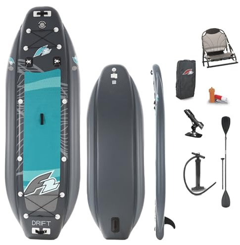 F2 Inflatable Kajak Set Drift Aufblasbar 335cm Grün