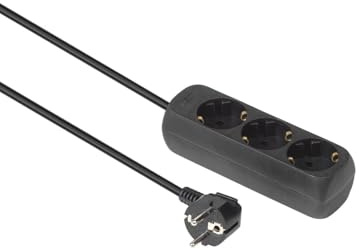 Microconnect – 3 Wege Schuko 5 m schwarz (gru0035b)