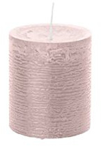 durchgefärbte Stumpenkerzen (H x Ø) 80 x 68 mm, Farbe Rosé, mit ASF zum Abbrandschutz, Wiedemann Marble Kerzen, Advent, Adventskranz, Weihnachten, Dekoration, Event