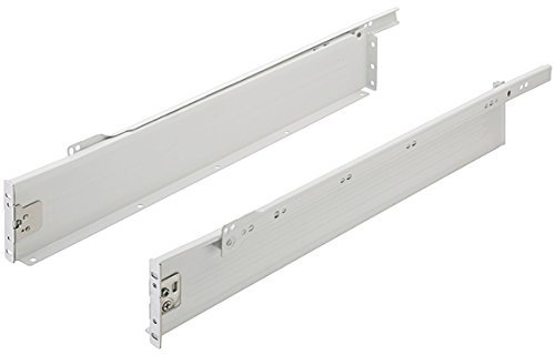 Gedotec Schubkasten-System Schubladenschiene Teilauszug Schubladen-Box Küchen-Schrank | Nennlänge: 400 mm | Zargenführung Tragkraft 25 kg | Rollenführung Höhe 86 mm | 1 Garnitur - Auszüge für Möbel