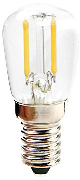 NCC-Licht LED Lampe T26 Röhre E14 1W 60lm Extra Warmweiß 2200K | Filamentlampe aus klarem Glas ersetzt 8W Glühlampe, mit E14-Sockel, ideal für Kühlschrank Dunstabzug und Haushalt