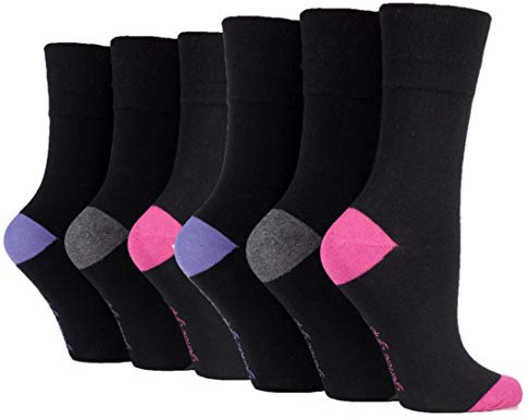 6 Pairs of Sock Shop Everyday Gentle Grip Socks Ladies 4-8 See Multi Variations and Designs (6 x RP07.)