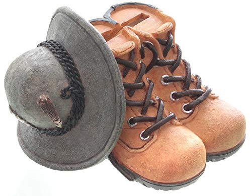 wunderschöne Spardose Wanderstiefel, Wanderschuhe,Wanderkasse mit Gummipfopfen