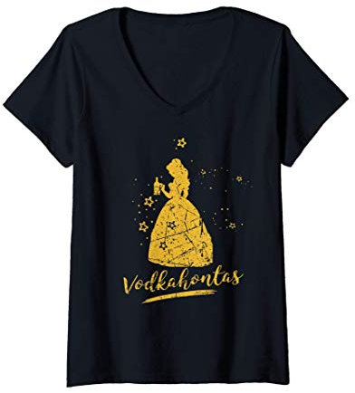 Damen Vodkahontas Design für Frauen / Damen die gern trinken T-Shirt mit V-Ausschnitt