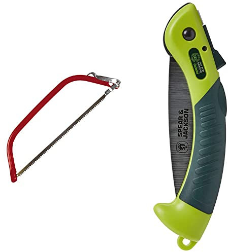 Spear and Jackson - Razorsharp 24 Inch Bowsaw & Spear and Jackson Kew Gardens Razorsharp 4960KEW Folding Pruning Saw