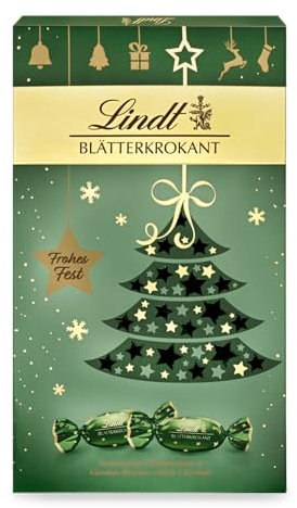 Lindt Schokolade Blätterkrokant Geschenk | 185 g | Weihnachtsüberraschung