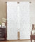 GBiancheria Coppia Tende SORAYA con Foglie Ricamate per Finestra 60x150 e Portefinestra 60x240 (Ricamo Bianco, 60x240cm)