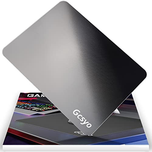 Gaming Mauspad Glas Mousepad 350x260 Gaming Mousepad groß für Roccat Razer Logitech Maus Wasserdicht Anti Rutsch für Computer PC Professionelle Gamer Verbessert Präzision und Geschwindigkeit Schwarz