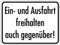 Aufkleber Hinweis Warnung „Ein- und Ausfahrt freihalten auch gegenüber!“ Verkehr Folie selbstklebend | Größen wählbar Made in Germany, Größe: 30x20cm